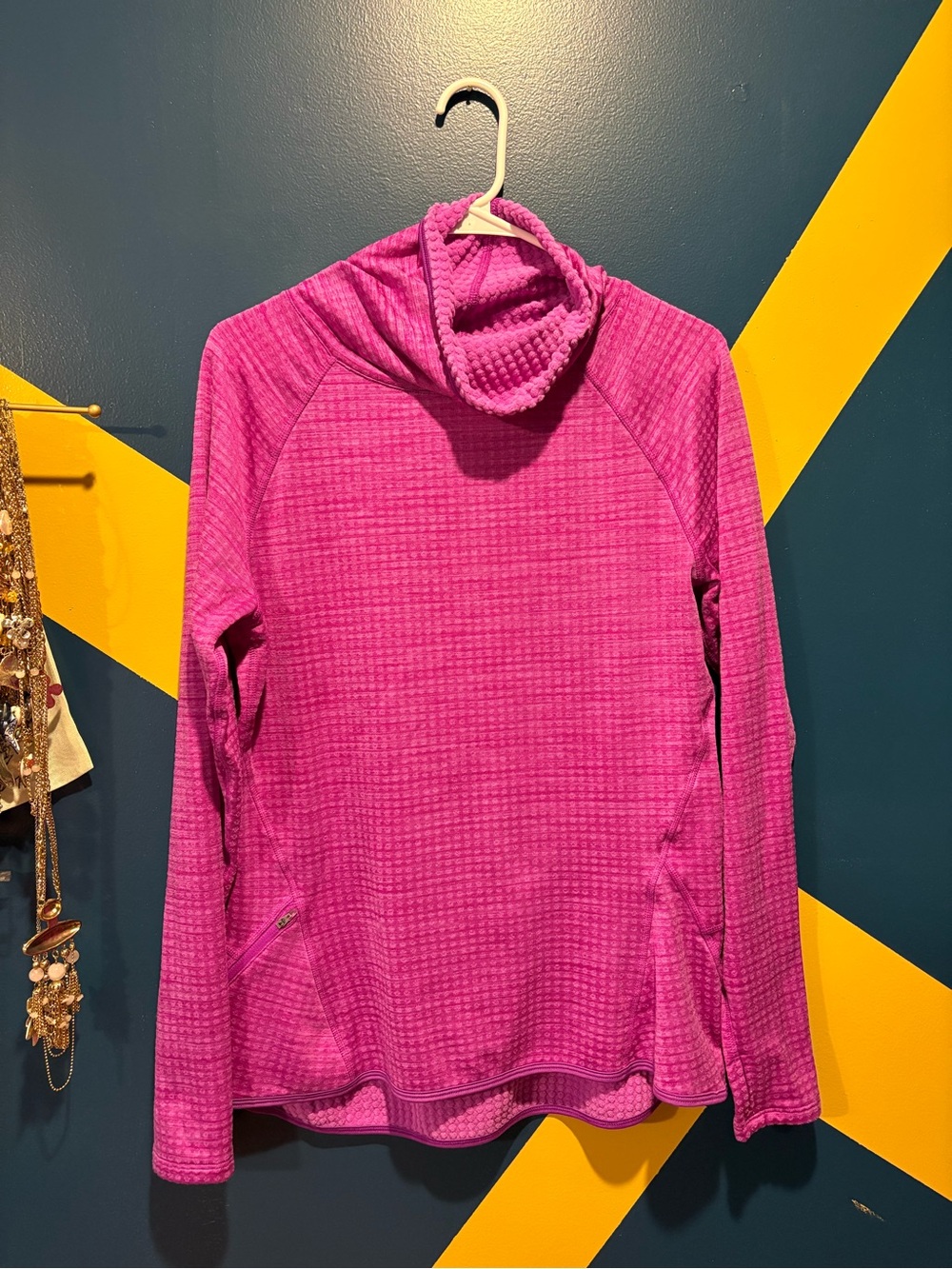 Champion Magenta Turtleneck Lightweight Textured Sweater NWOT